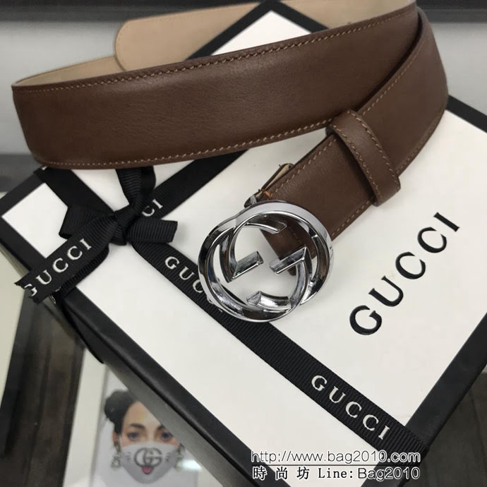 GUCCI古馳 官網爆款 正品規格 原單品質 頭層小牛皮 菱角立體雙G扣 時尚百搭款皮帶  xfp1309